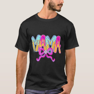 Baseball mama drip ice cream baseball mom mother's T-Shirt