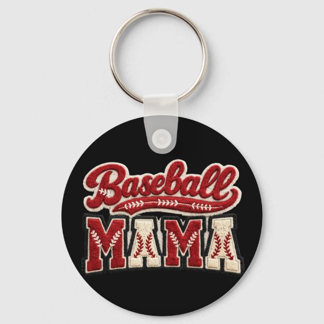 Baseball Mama Keychain (Front)