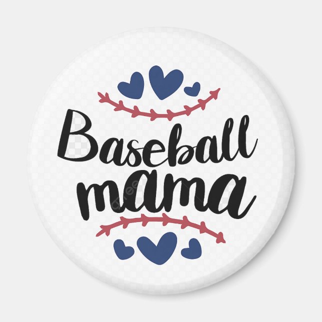 Baseball Mama Magnet (Front)