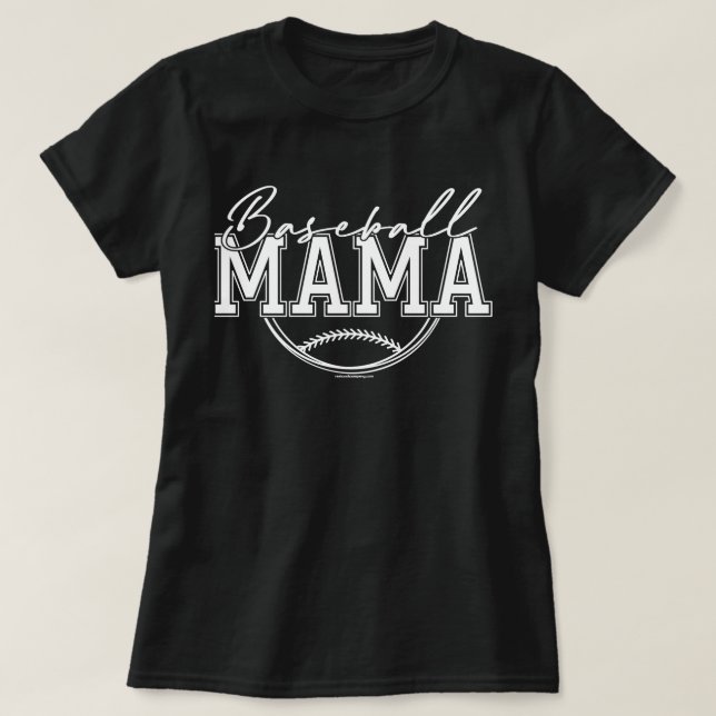 Baseball Mama T-Shirt - Game Day Graphic Tee (Design devant)