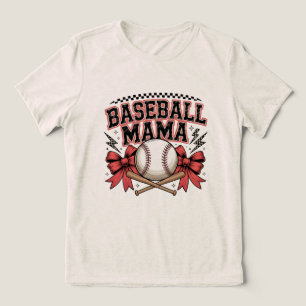 Baseball Mama T-Shirt Proud Mom Game Day Sports Fa Tri-Blend Shirt