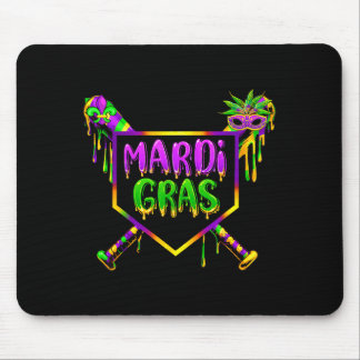 Baseball Mardi Gras Carnival Party Mask Ice Cream  Mouse Pad