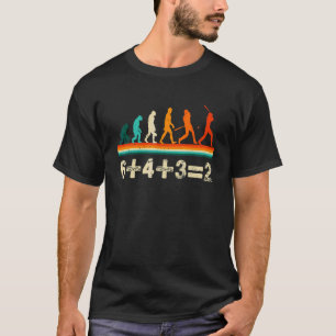 Baseball Math 6+4+32 Double Play Baseball Player T-Shirt