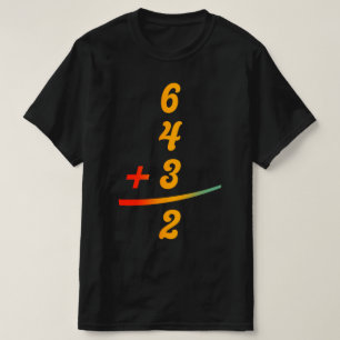 Baseball Math 6 4 3 2 Inspired Double Play Softbal T-Shirt