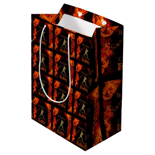 Baseball        medium gift bag (Back Angled)