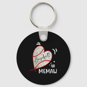 Baseball Memaw Family Matching Players Team Memaw Keychain