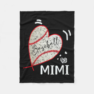 Baseball Mimi Family Matching Players Team Mimi T Fleece Blanket