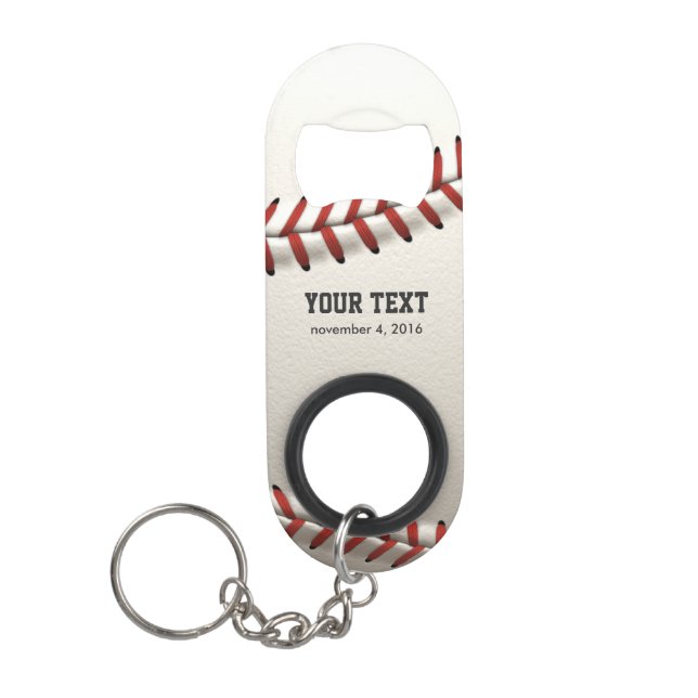 Baseball Mini Bottle Opener (Front)