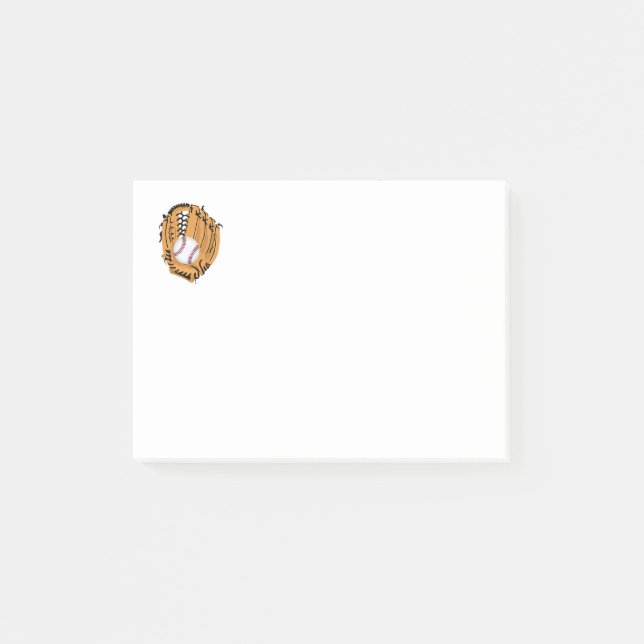 Baseball Mitt and Ball Post-it Notes (Front)