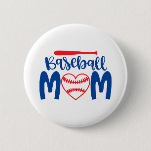 Baseball Mom 2 Inch Round Button