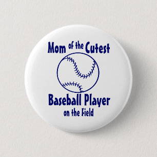 Baseball Mom 2 Inch Round Button