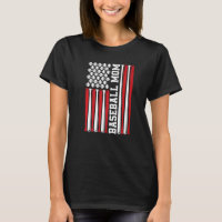 Baseball Mom American Flag 4th Of July Patriotic F