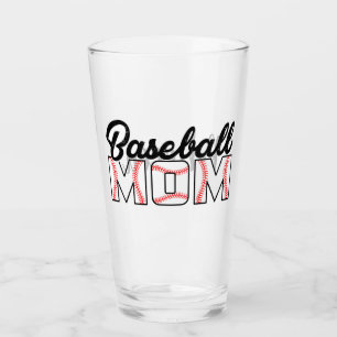 Baseball Mom and Name Glass