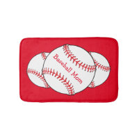 Baseball Mom Bath Mats