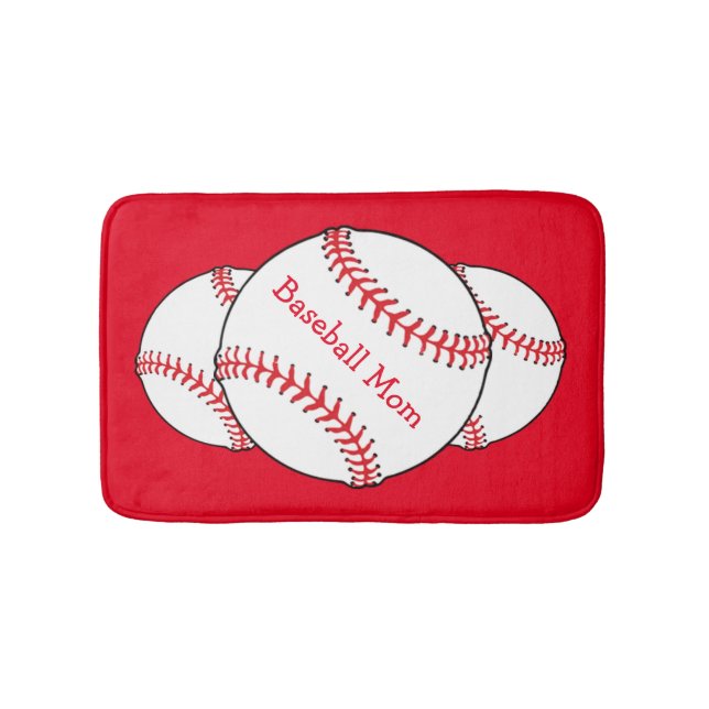 Baseball Mom Bath Mats (Front)