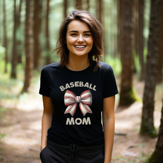 Baseball Mom Bow T-Shirt