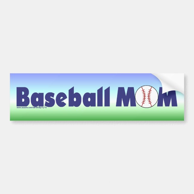 Baseball Mom Bumper Sticker (Front)