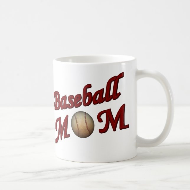 Baseball Mom Cute Coffee Mug (Right)