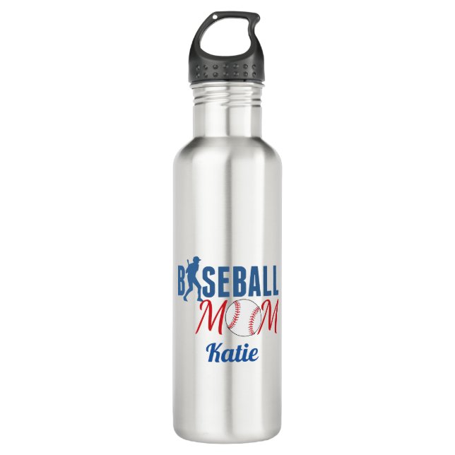 Baseball Mom Cute Custom Mothers Day 710 Ml Water Bottle (Front)