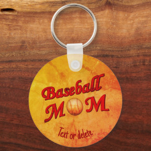 Baseball Mom Cute Personalized  Keychain