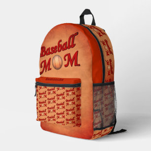 Baseball Mom Cute Personalized  Printed Backpack