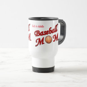 Baseball Mom Cute Personalized Travel Mug
