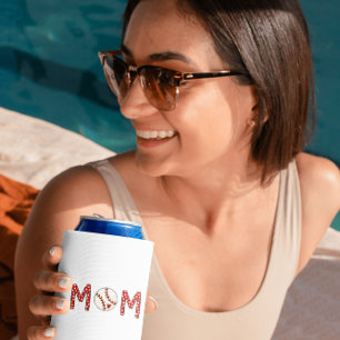 Baseball Mom Cute Trendy Sports Mom Can Cooler