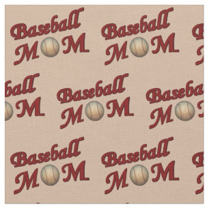 Baseball Mom Design Pattern Fabric