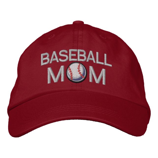 Baseball Mom Embroidered Hat (Front)