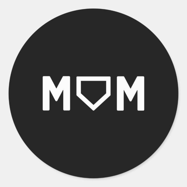 Baseball Mom Favourite Player Mother'S Day Classic Round Sticker (Front)