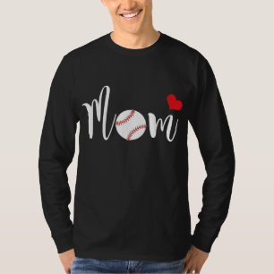 Baseball Mom for Women Mom Love T-Shirt