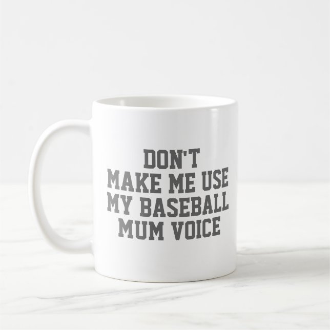 Baseball mom Gift Mug | Funny Quote Slogan Coach (Left)