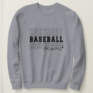 Baseball Mom Grey Personalized Sweatshirt