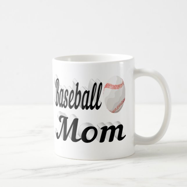 Baseball Mom half text Coffee Mug (Right)