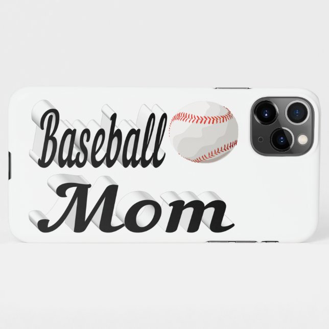 Baseball Mom iPhone Case (Back Horizontal)