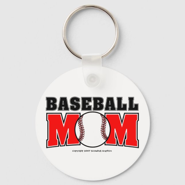 Baseball Mom Keychain (Front)