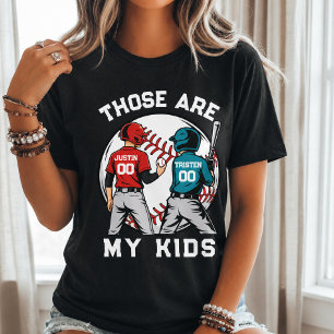 Baseball Mom Kids Sports Personalized Children Boy Tri-Blend Shirt