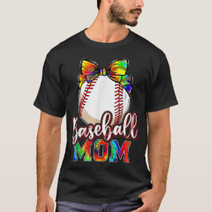 Baseball Mom Leopard Funny Softball Mom Mother's D T-Shirt