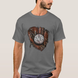 Baseball Mom Leopard Softball Mama Grammy Baseball T-Shirt