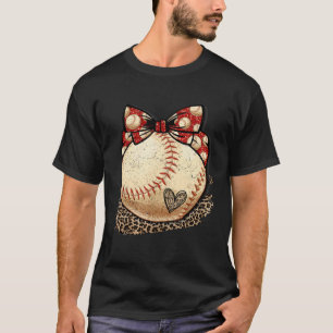 Baseball Mom Leopard  Softball Mama Mother s Day C T-Shirt