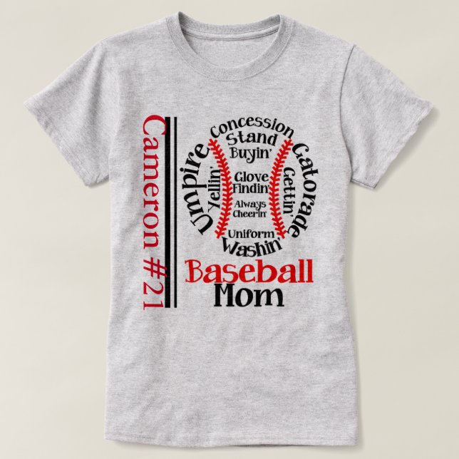 "Baseball Mom" Monogram WOMEN'S T-SHIRT (Design Front)