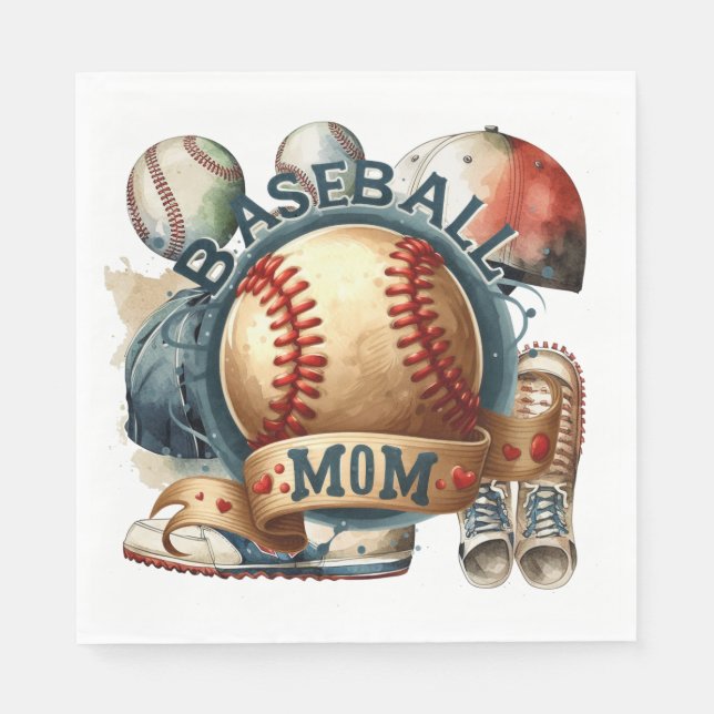 Baseball Mom  Napkin (Front)