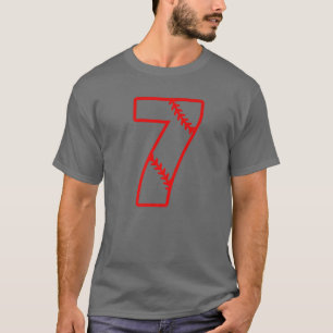 Baseball Mom Number 7 Gifts For Mom T-Shirt