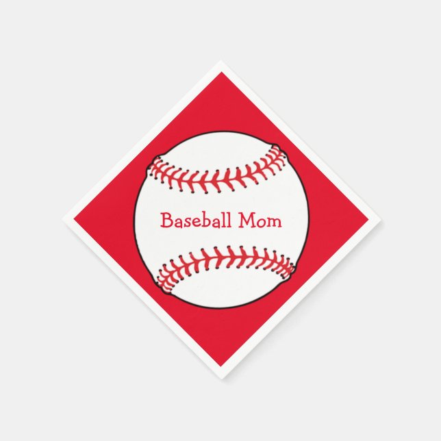 Baseball Mom Paper Napkin (Corner)