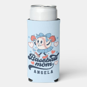 Baseball Mom Personalized Seltzer Can Cooler
