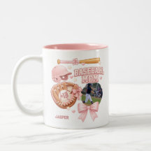 Baseball Mom Photo Pink Coquette Sports