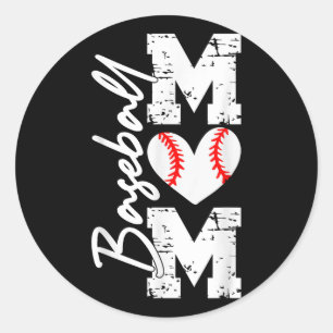 Baseball Mom Shirt Mothers Day Gifts Mom Game Day  Classic Round Sticker