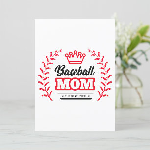 Baseball Mom Shirt The Best Ever Crown  Invitation