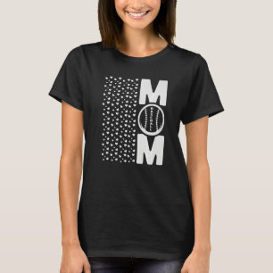 Baseball Mom Shirt Women Cute Letter Print Tee Top