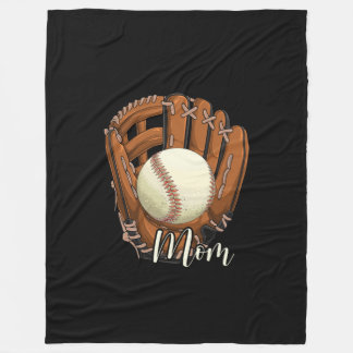 Baseball Mom Softball Mama Mother's Day Fleece Blanket